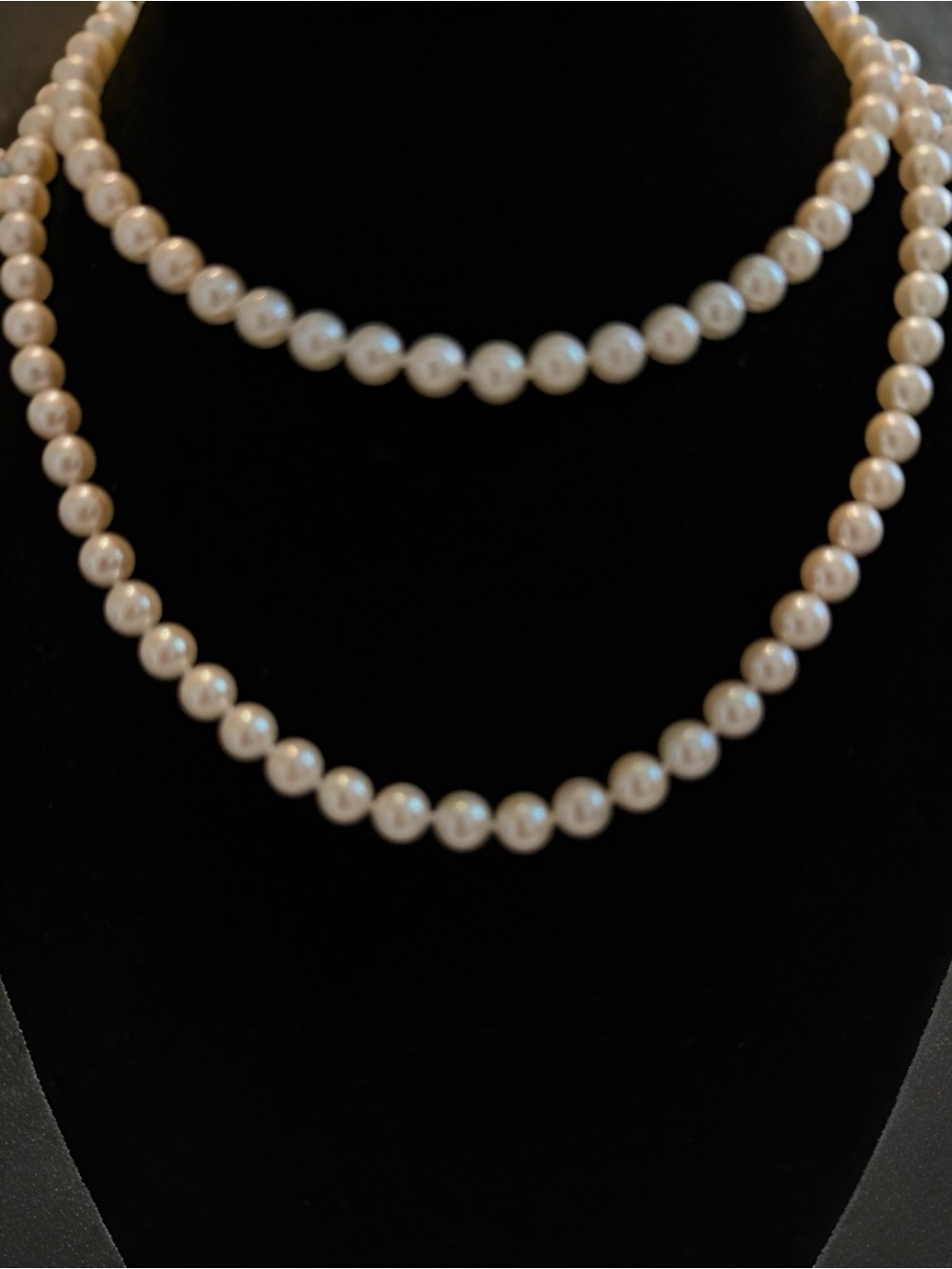 Classic Pearl Bead Necklace with 14K Gold Closure - Picture 5 of 11